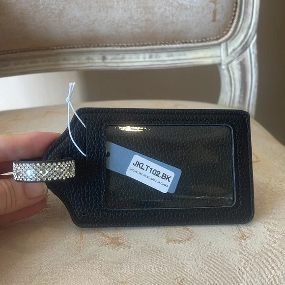 Jacqueline Kent NWT Black and Silver Bling Travel Bag - Picture 2 of 2